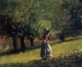 Girl with a Hay Rake Realism painter Winslow Homer